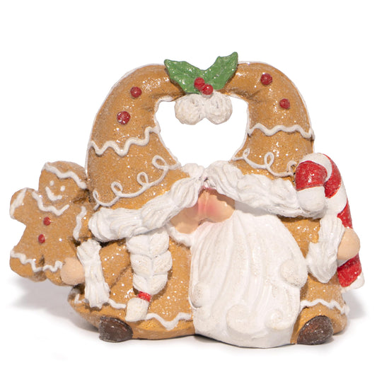 Hodao Christmas Gingerbread Gnome Decoration Xmas Elf Figurines Winter Decor Handmade Scandinavian Tomte Gnome for Xmas Decor Gingerbread Gifts - Christmas Day Party Home Decor