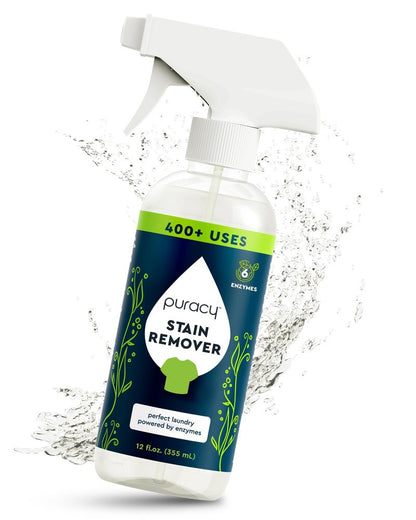Puracy Stain Remover, Travel and Laundry Stain Cleaner for Clothes, Baby Essentials, Kids Stains, Oil and Fabric Spot Cleaner (Stain Remover Spray, 12 fl oz)