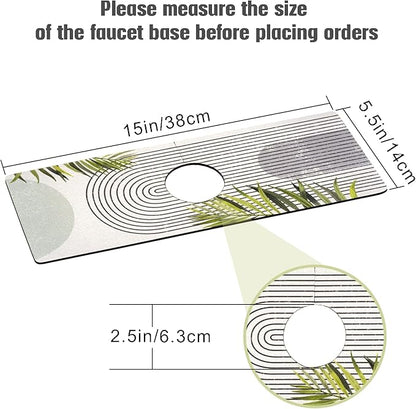 Sink Faucet Absorbing Mat, 2 Pack Drying Mat Around Faucet Sink Splash Guard