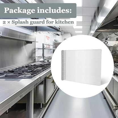2 Pcs Stainless Steel Side Splash Guard