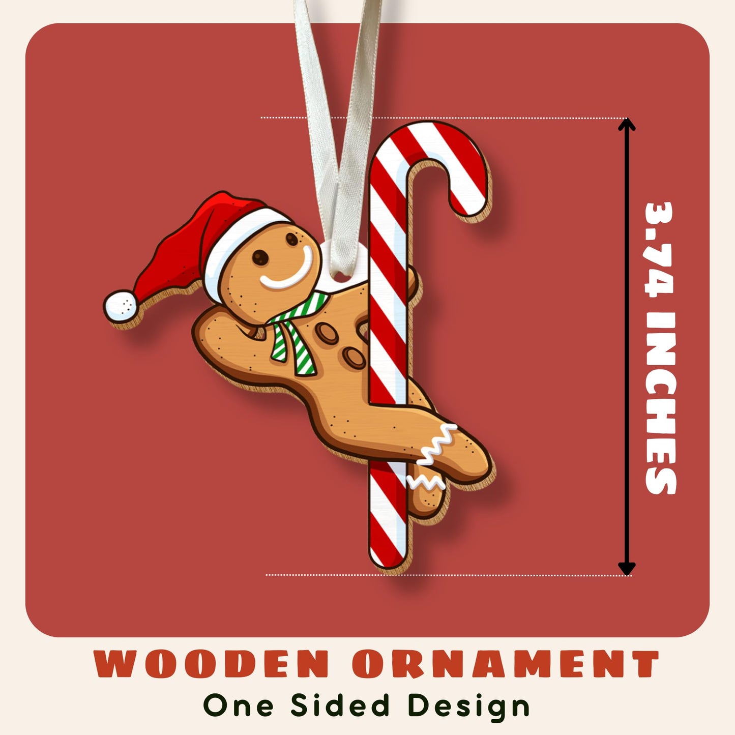 TUMSHANIP Funny Ornaments for Christmas Tree - Funny Ornaments - Gingerbread Christmas Ornament - Gingerbread Gifts for Lovers, Women, Men - Wood Ornament 2025