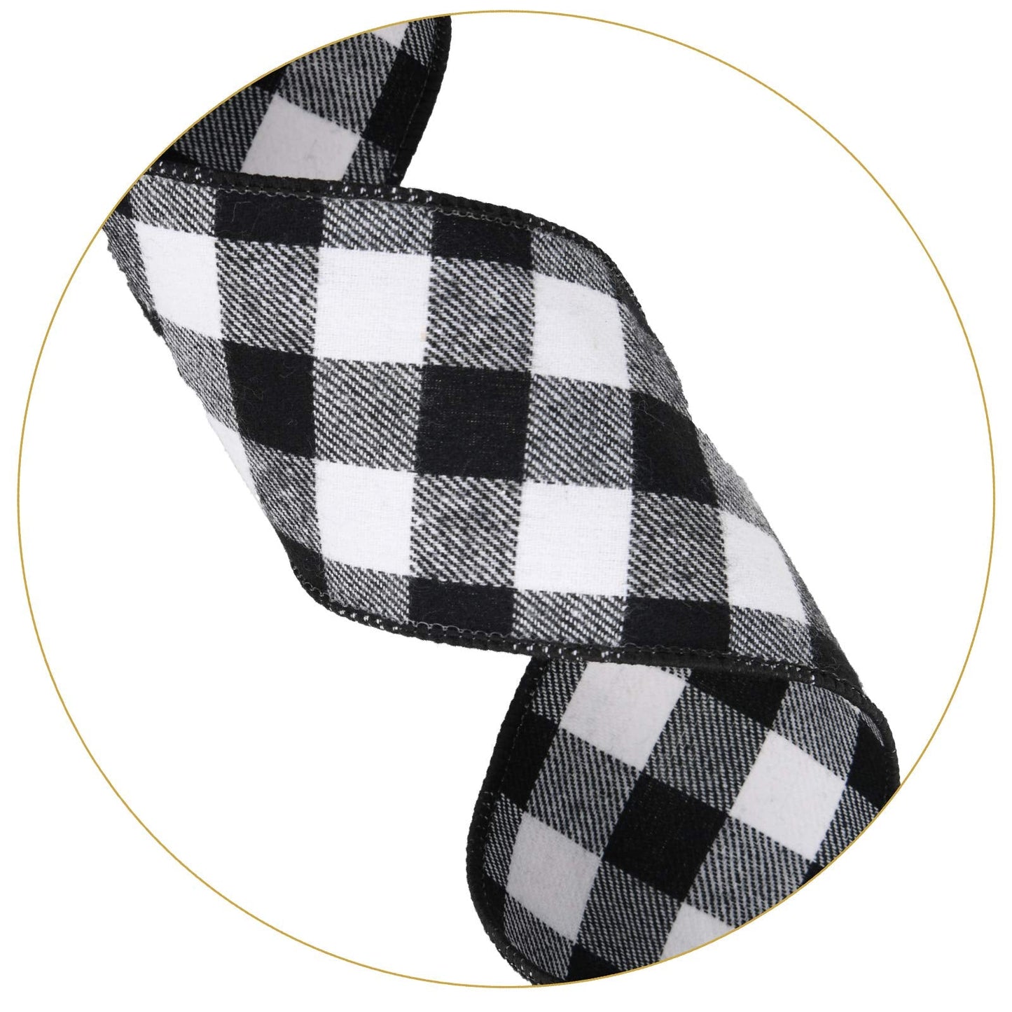 Christmas Checked Tree Topper,48x13 Inches Large Toppers Bow,Black and White Plaid Buffalo Decorative Bows for Christmas Decoration (Black and White Plaid)