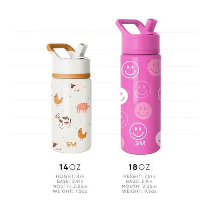 Simple Modern Kids Summit Water Bottle with Straw Lid | Transformers 18oz Stainless Steel Cup Insulated Tumbler for Boys, School | Transformer Block Nation
