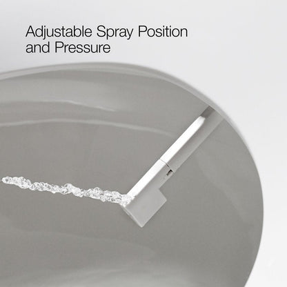 Kohler PureWash M300 Manual Elongated Bidet Toilet Seat, Chrome Handle, Quiet-Close Lid Prevents Slamming, Toilet Bidet, Easy Installation with Quick-Release Hinges, Self-Cleaning Wand