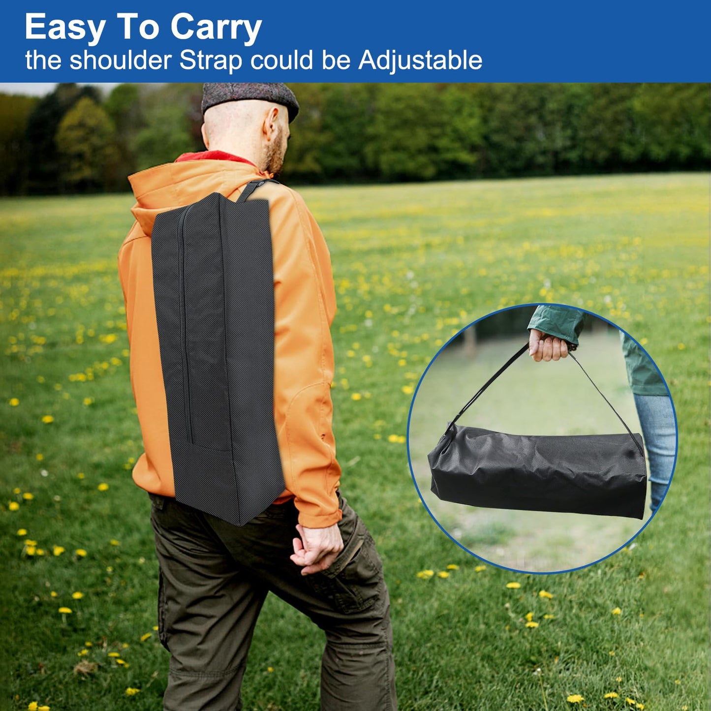 Delixike Grilling Bags, Storage and Transport Backpack, Oxford Cloth for Grill Utensils, Foldable for Camping and Hiking BBQ