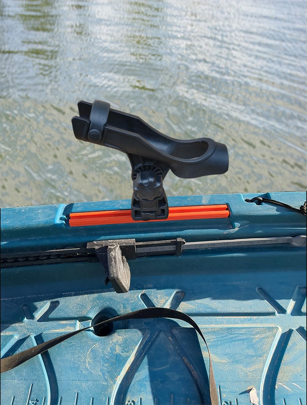 Brocraft Fishing Rod Holder with Kayak Track Mount | Baitcaster & Spinning Reel Rod Holder for Boat, Kayak & Track Systems