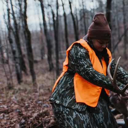 HME Highly Visible Blaze Orange Durable Reliable Versatile All-Season Unisex Safety Vest & Adjustable Hat with Hook-and-Loop Backstrap