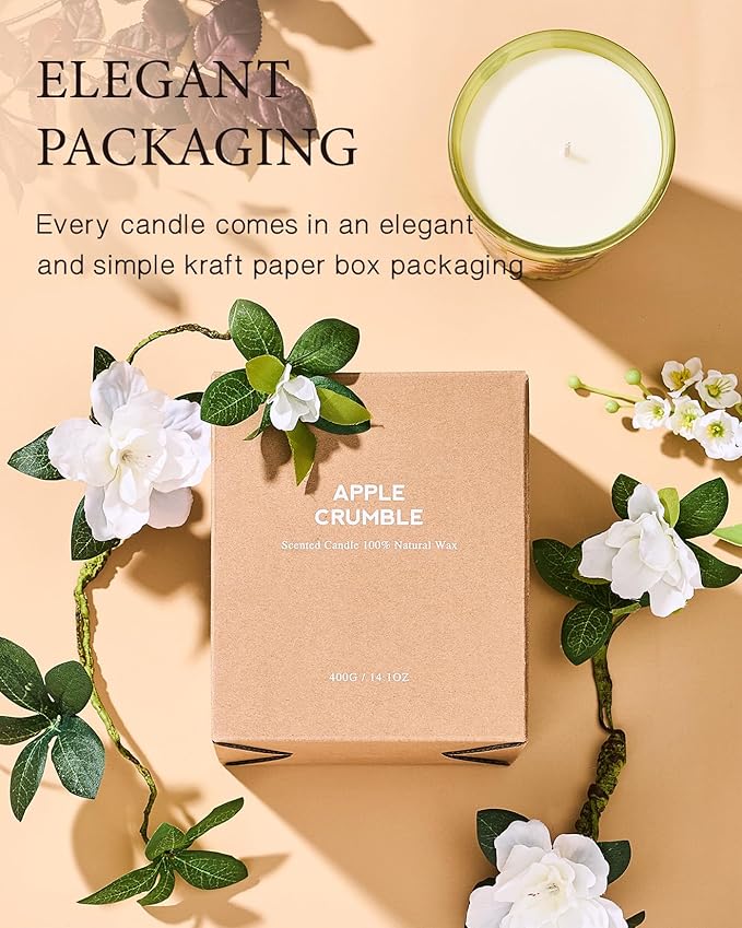 M&SENSE Peaceful Patchouli Scented Natural Soy Wax Candle, 14.1oz 60 Hours Long Lasting Slow Burning, Aromatherapy Fall Winter Candle for Stress Relief Festival Gifts for Home Decor