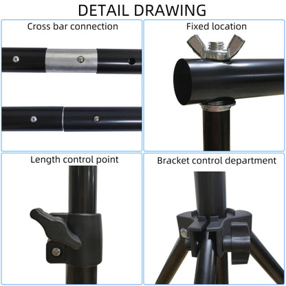 Photo Backdrop Stand, 10x9ft(WxH) Adjustable Photography Backdrop Stand, Aluminum Alloy Studio Photo Background Stand Support System for Party, Wedding, Photography, Advertising Display