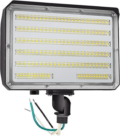 100W Outdoor LED Flood Light,AC100-277V 14000Lumens 5000K IP65 Waterproof Knuckle Mount Floodlight for Yard Garden,ETL Listed