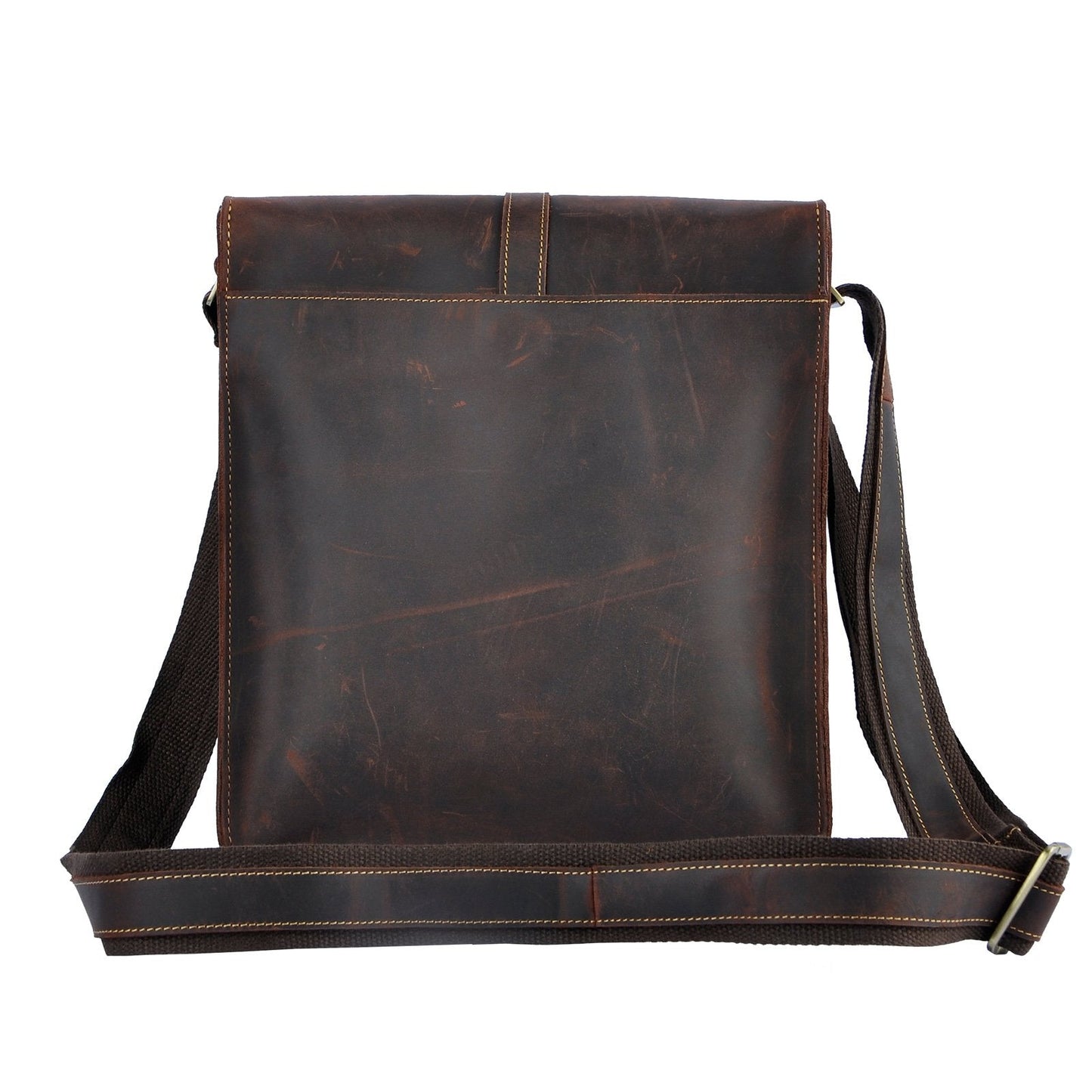 Le'aokuu Mens Genuine Leather Messenger Shoulder Sling Satchel Bag Cross Body
