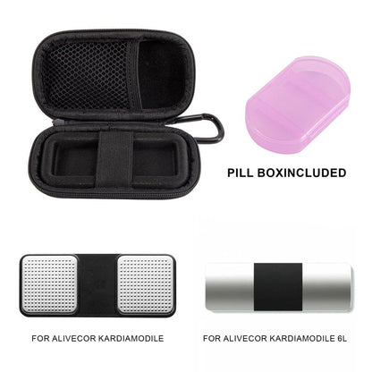 Carrying Case for Kardiamobile EKG Monitor,Hard Shell Case for Kardiamobile 6L 5L,Travel Heart Monitor EKG Protector,Heart Rate Monitor Holder (Black)