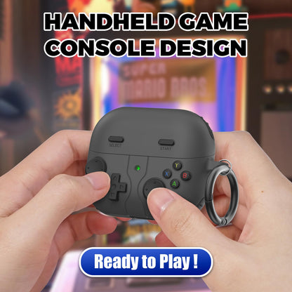 AhaStyle Silicone Case for Samsung Galaxy Buds 3 FE (2025) / Galaxy Buds3 / Galaxy Buds3 Pro (2024) with Cleaning Kit Retro Handheld Game Console Design Skin Cover for Samsung Galaxy Buds3 Series