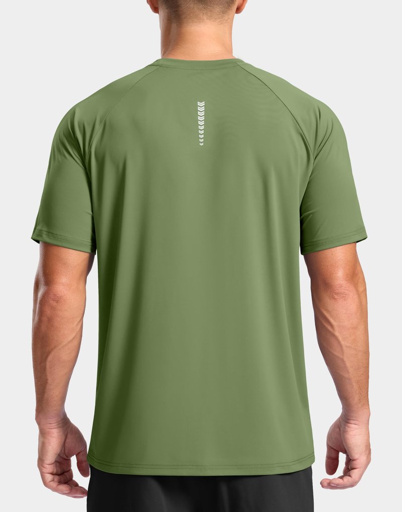 G Gradual Men's Athletic Workout T-Shirts Moisture Wicking Cooling Running Shirts Short Sleeve Performance Tee for Gym Tennis(Military Green,XXL)
