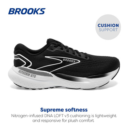 Brooks Women’s Glycerin GTS 21 Supportive Running Shoe - Black/Grey/White - 10 Wide