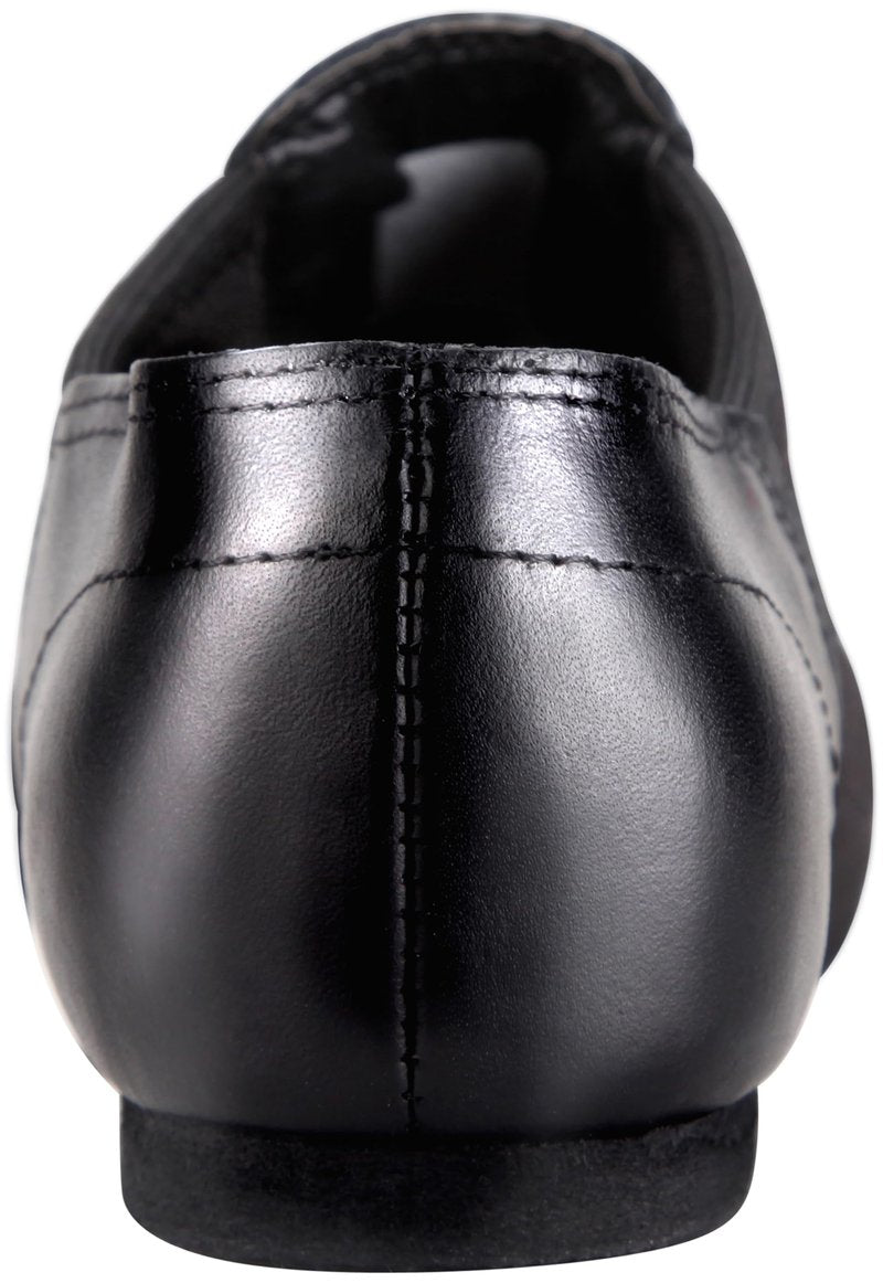 Linodes (Tent Leather Upper Jazz Shoe Slip-on for Women and Men's Dance Shoes Black 9.5M