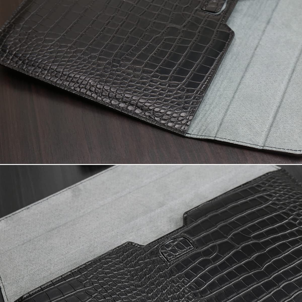 LCMOCICO PU Leather Flap Style Case Laptop Sleeve for MacBook Neo 13 A3404 Air 13.6 inch 2026-2022 M5 A3449 M4 A3240 M3 A3113 M2 A2681 Air 13 2018-2021 Notebook Bag for Mac Pro 13 2016-2022, Black