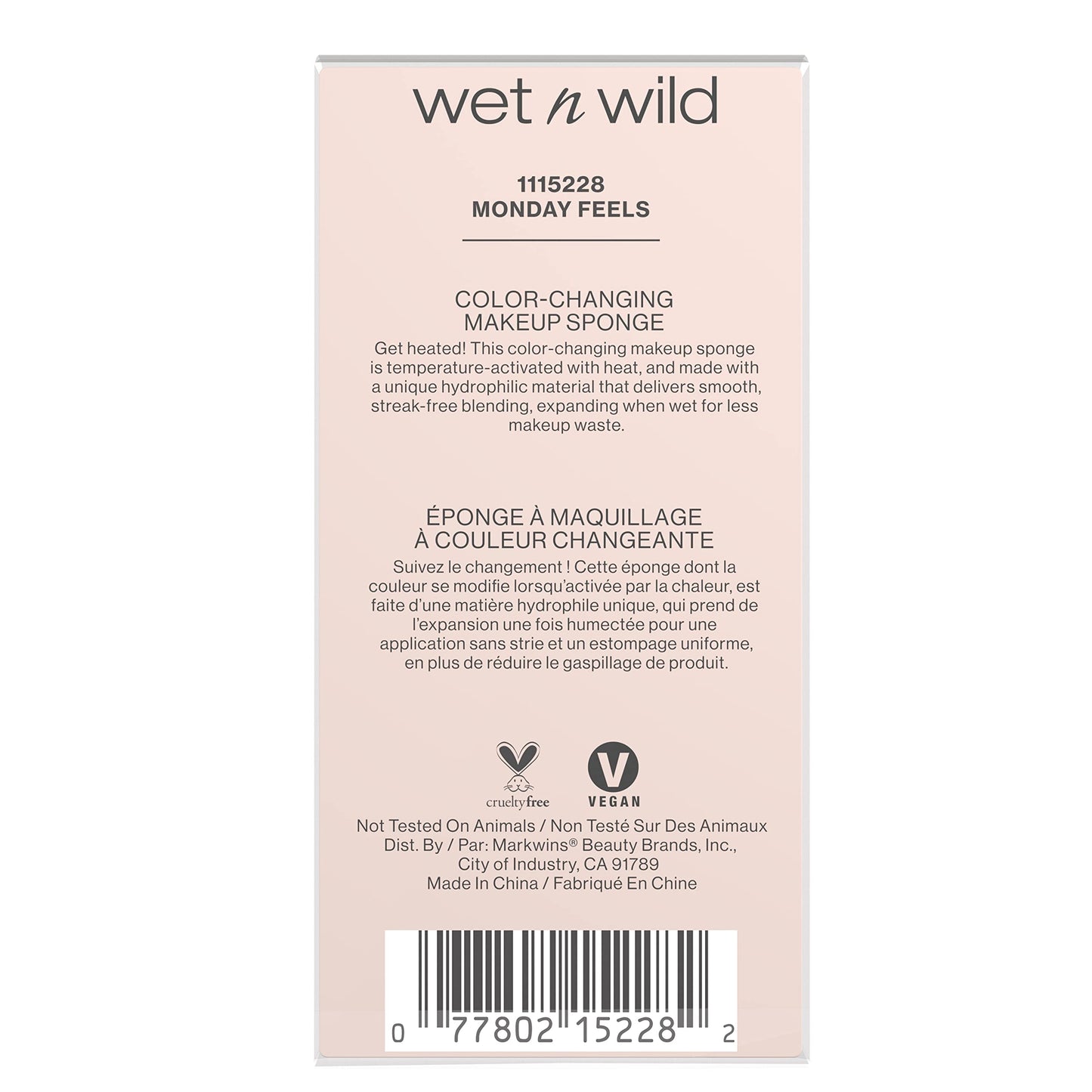 wet n wild Makeup Sponge - Low Product Absorption for Streak-Free Application, Effortless Blending Beauty for a Smooth Professional Looking Finish, Cruelty-Free & Vegan-Pink