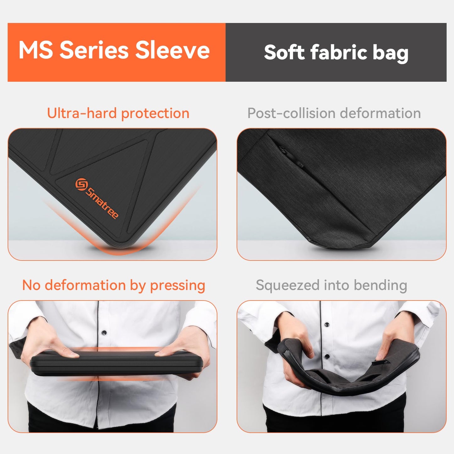 Smatree MS82 Hard EVA Protective Sleeve with Stand Compatible for 15.6 inch Dell Inspiron 15 3000/3520/3530/3535, Latitude 5550/5540/5530/5531, Precision 3591/3590/3581/3580, Vostro 3520/3530/3535