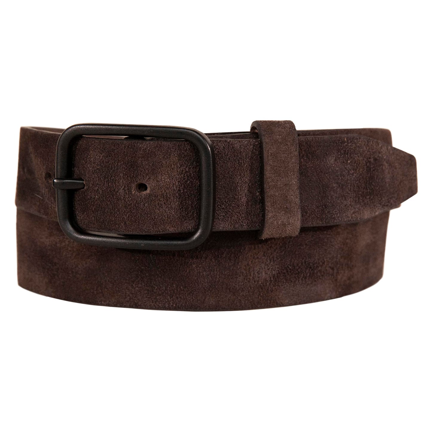 Lucky Brand Men's Jeans Leather Belt | Classic | Casual | Everyday | American Heritage | Genuine Leather | Metal Buckle, Distressed Suede - Brown, 40 Inch