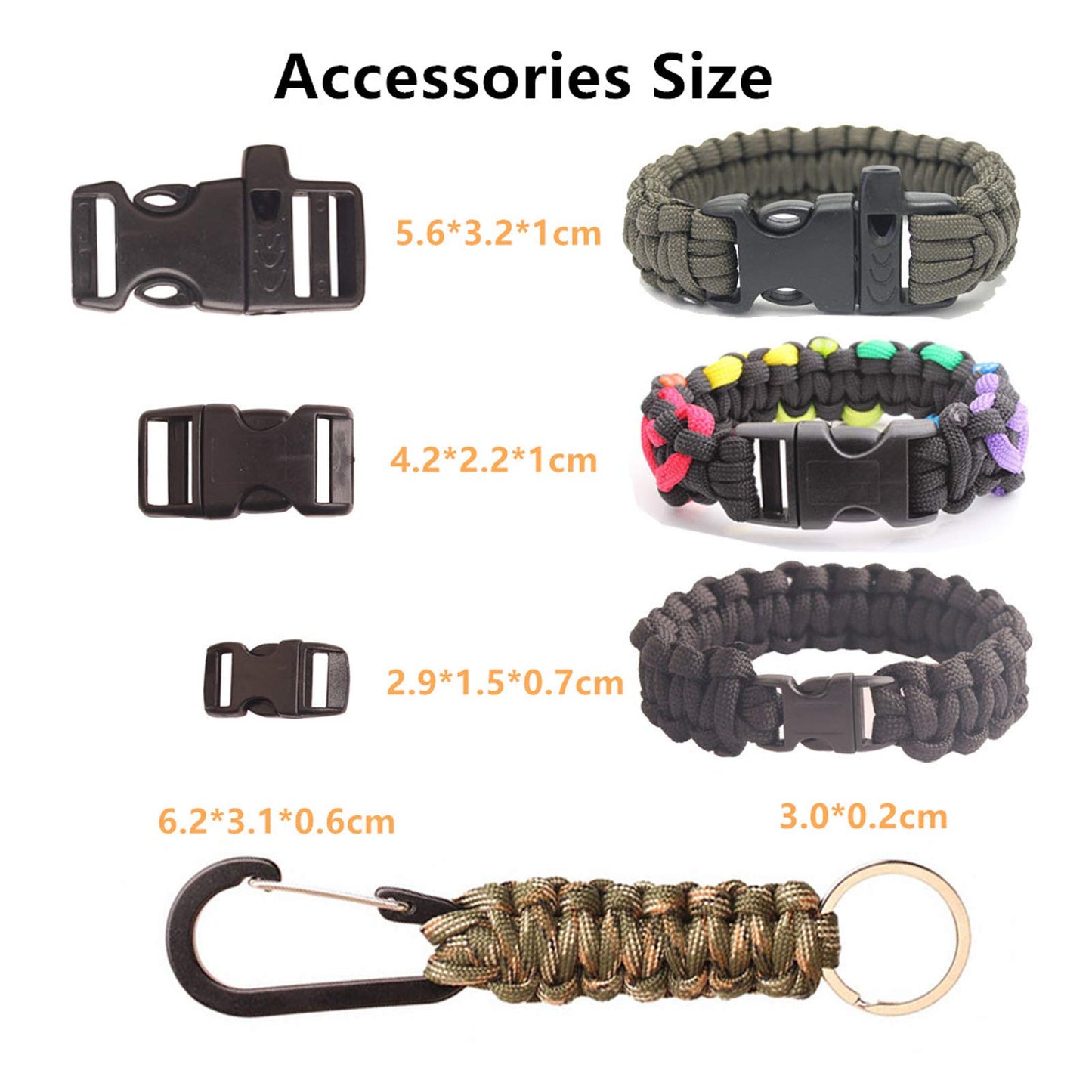 GeGeDa Paracord 550 Bracelets Kit 20 Feet Each Rope for Making Bracelets