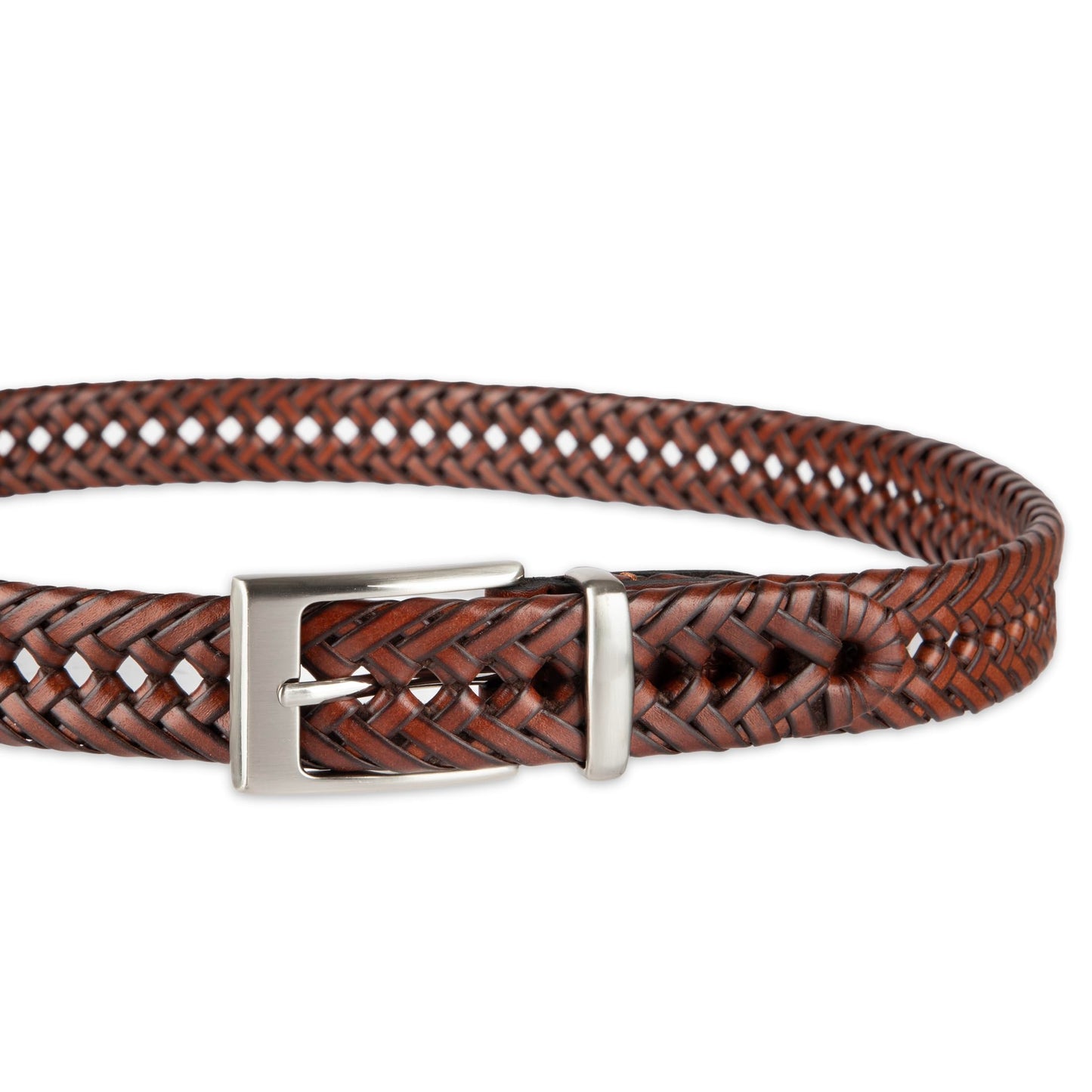 Dockers Men's Leather Braided Casual and Dress Belt,Tan Lace,38