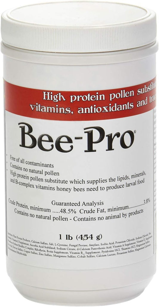 Bee-Pro Pollen Substitute Powder - Essential Pollen Replacement for Beekeeping | 1 lb Bag