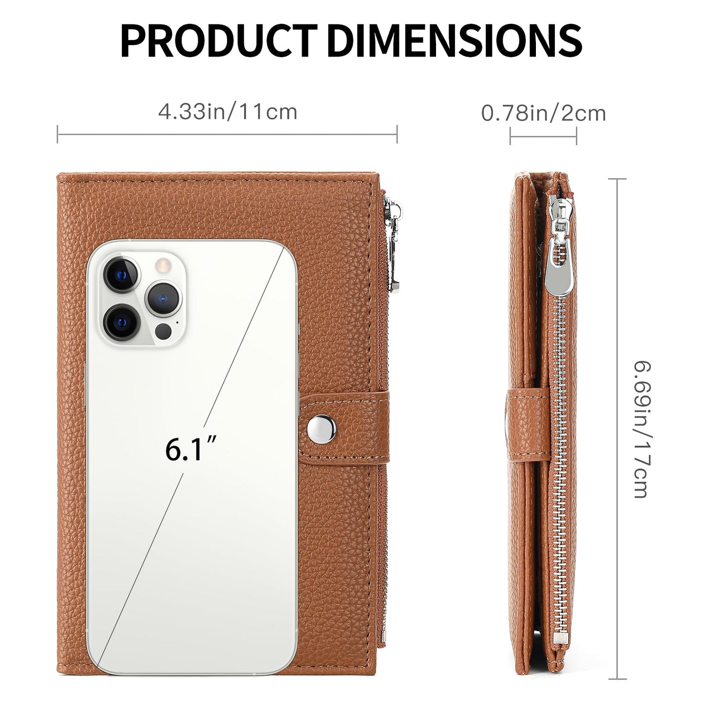 RNIEGA Passport Holder for Women Leather Passport Wallet for Travel RFID Blocking Passport Wallet Credit Card Holder with Zipper Pocket