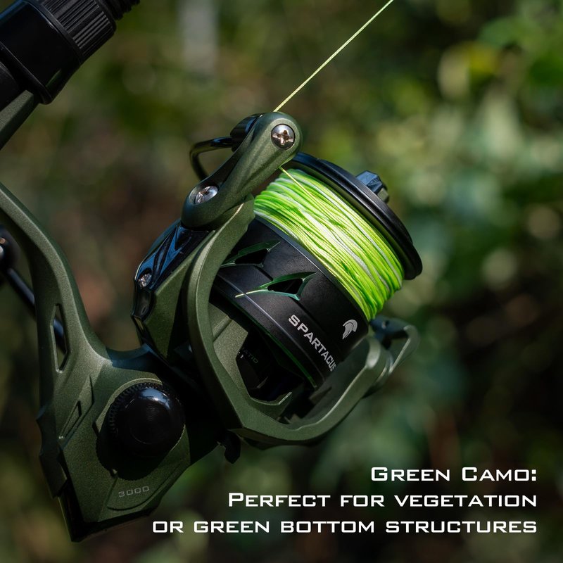 KastKing Superpower Braided Fishing Line, Grass Camo, 80LB, 1097 Yds