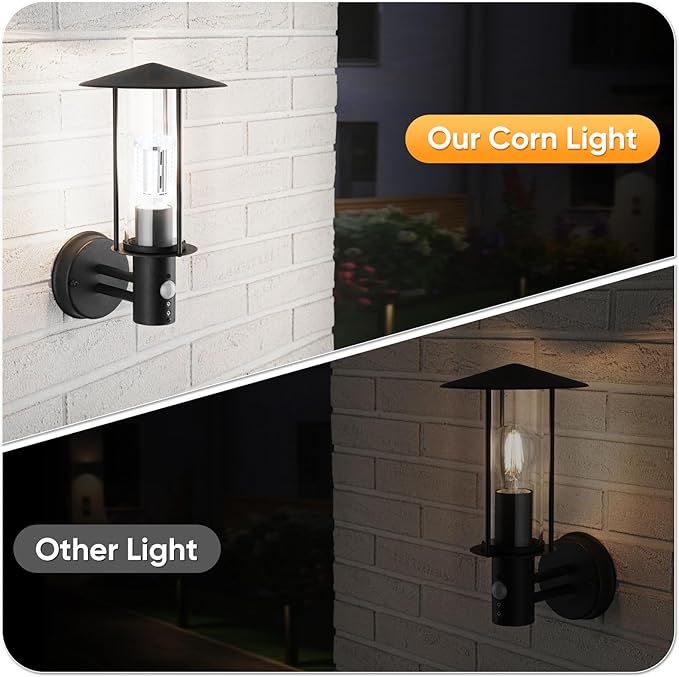6 Pack 54W Corn LED Light Bulb,(480 Watt Equivalent) Fanless E26/E27 Medium Base LED Cob Lamp 5000K Daylight 6,800LM for Outdoor Indoor Garage Warehouse Factory Workshop Street Backyard