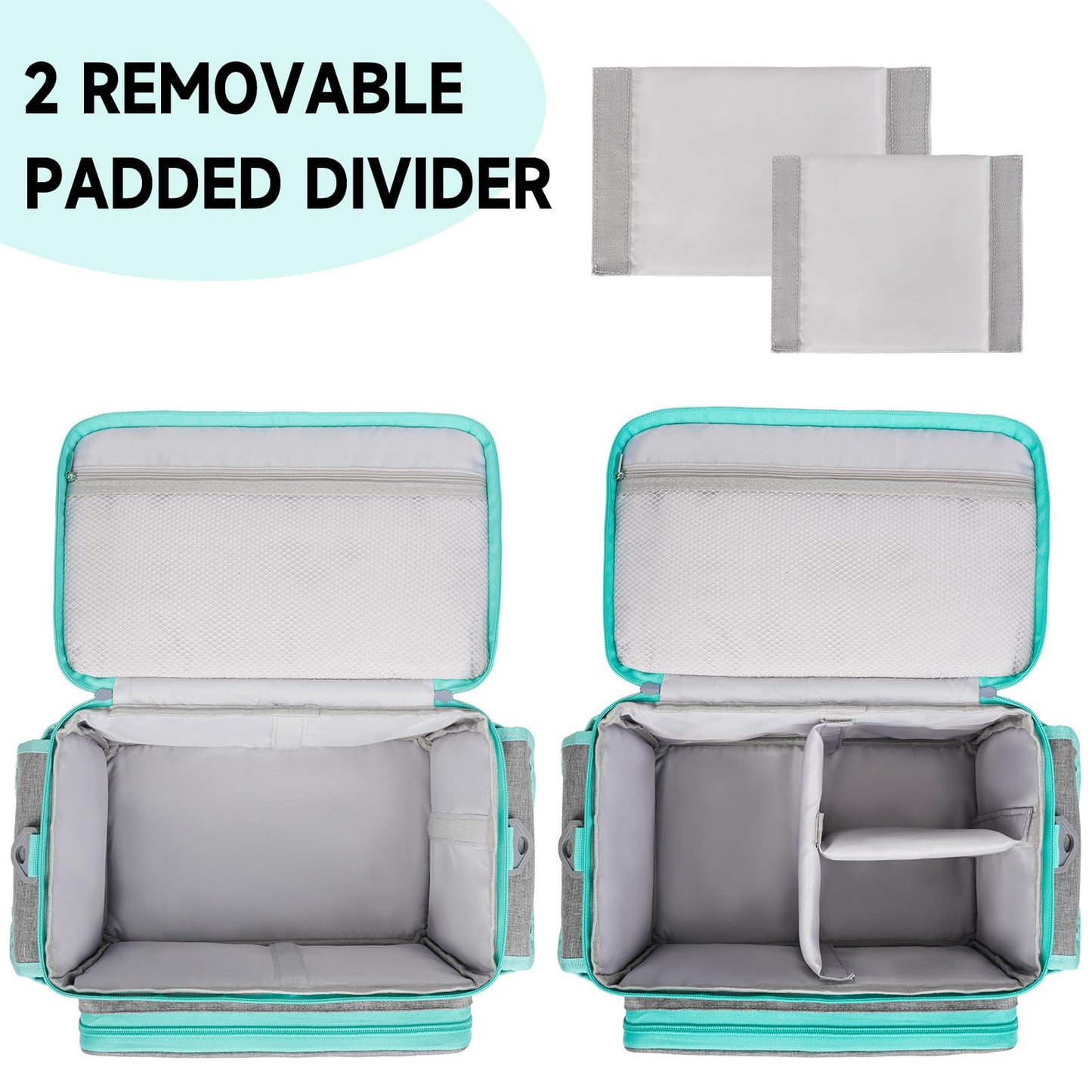 Large Sewing Supplies Organizer,Double-Layer Sewing Accessories Storage and Organizer Case Bag,Protable Travel Sewing Box Sewing Basket for Sewing Tools,Grey(Bag Only)