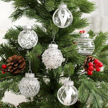 25Pcs Christmas Ornaments Sets 2.36” Christmas Ball Ornaments Christmas Tree Ornaments Shatterproof Xmas Balls Bulbs for Holiday Wedding Party Christmas Tree Decoration（Red Green White）