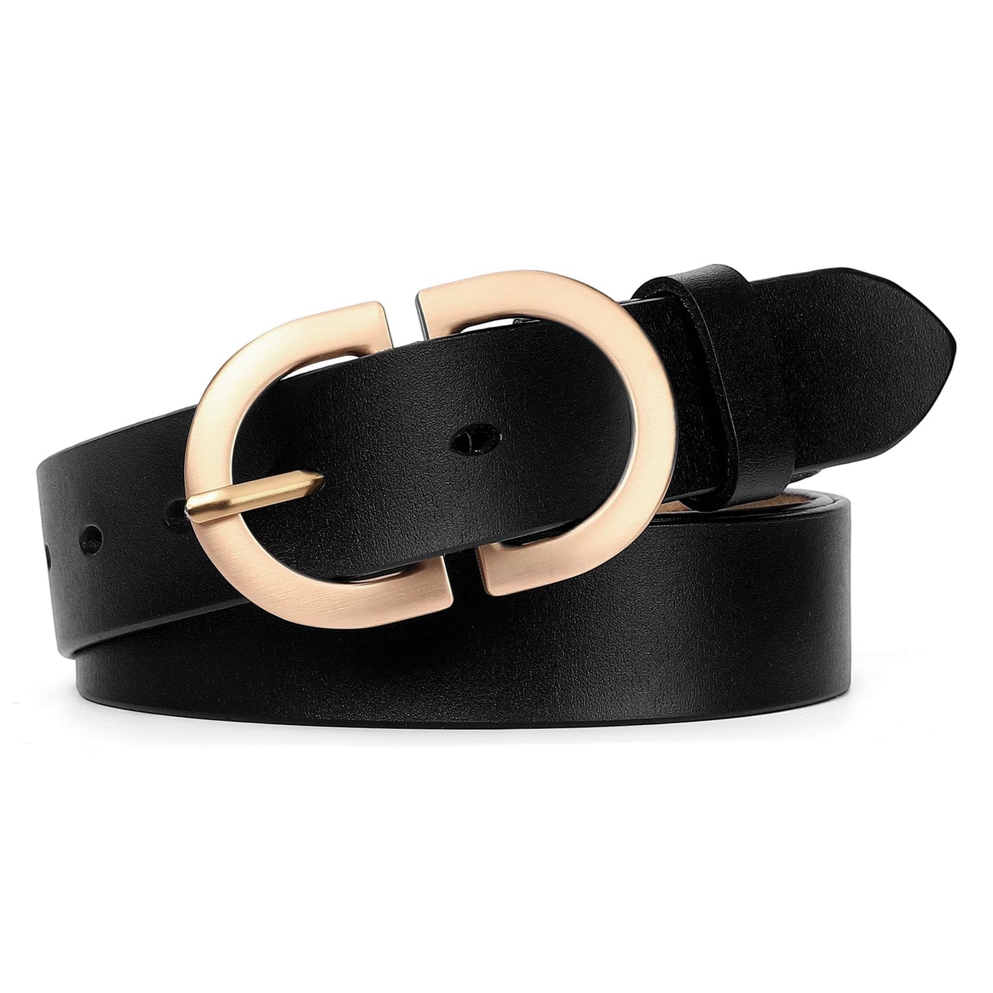 XILTAEN Women's Leather Belts Ladies Waist Belt with Gold Buckle for Female Jeans Dresses Pants Belt