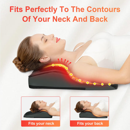 COMFIER Back Massager with Heat, Deep Tissue Shiatsu Neck and Back Massager for Pain Relief, Chair Use Massager Pillow with Adjustable Flap, Ideal Gift for Women Men
