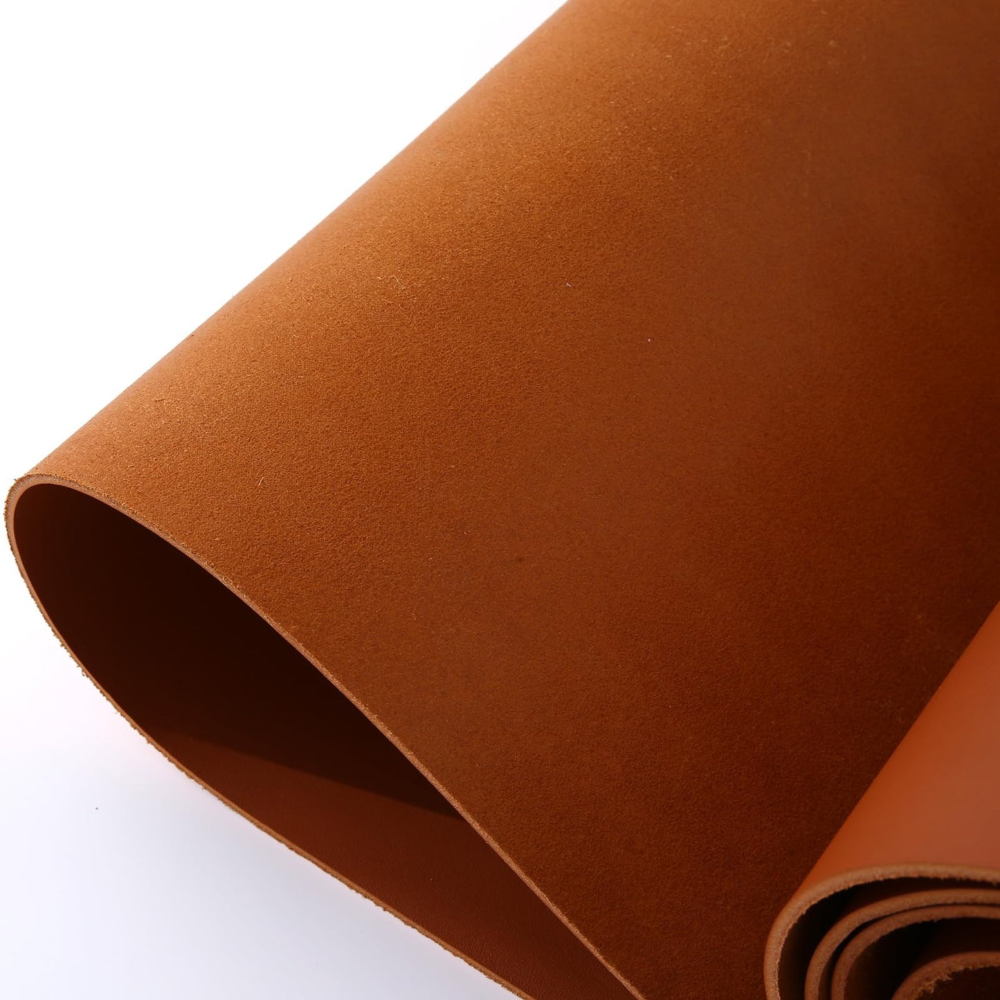 Large Size 16"x70" Leather, Cowhide Veg Tan Leather for Leather Belt Bag Strap Craft Shoe Making Wallet, 2.5mm Thick Full Penetration Dyeing Brown