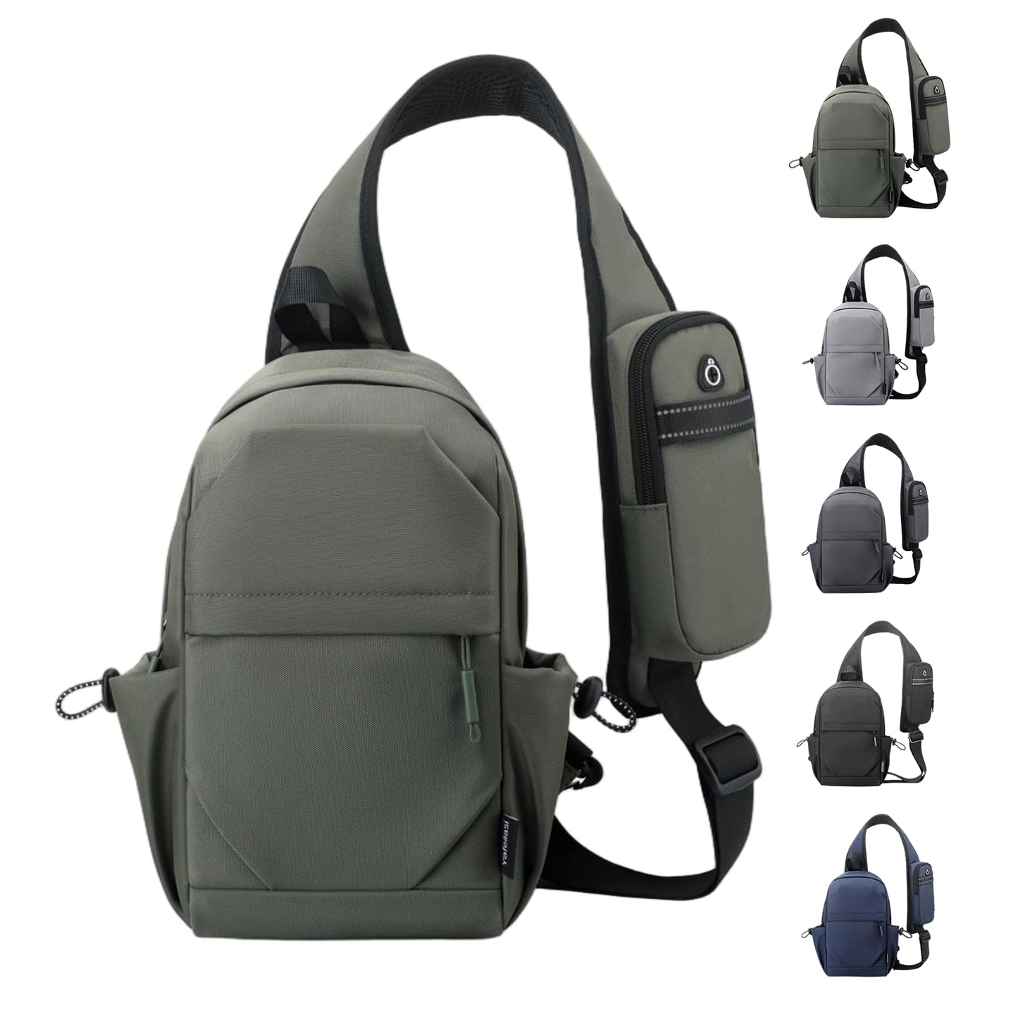 BIRDDIE Small Sling Crossbody Bag For Men And Women, Nylon Hiking Shoulder Bag, Waterproof Small Backpack, Suitable For Cycling, Hiking, And Travel