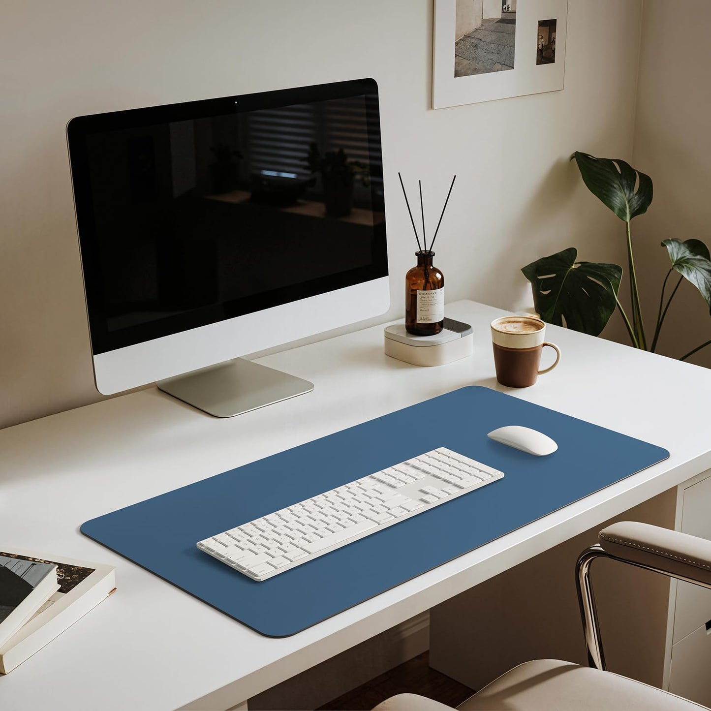 Jotsome Leather Desk Pad Mat, Non-Slip Desk Blotter Pad - Desk Protector for Office, Home, Laptop, and Desktop