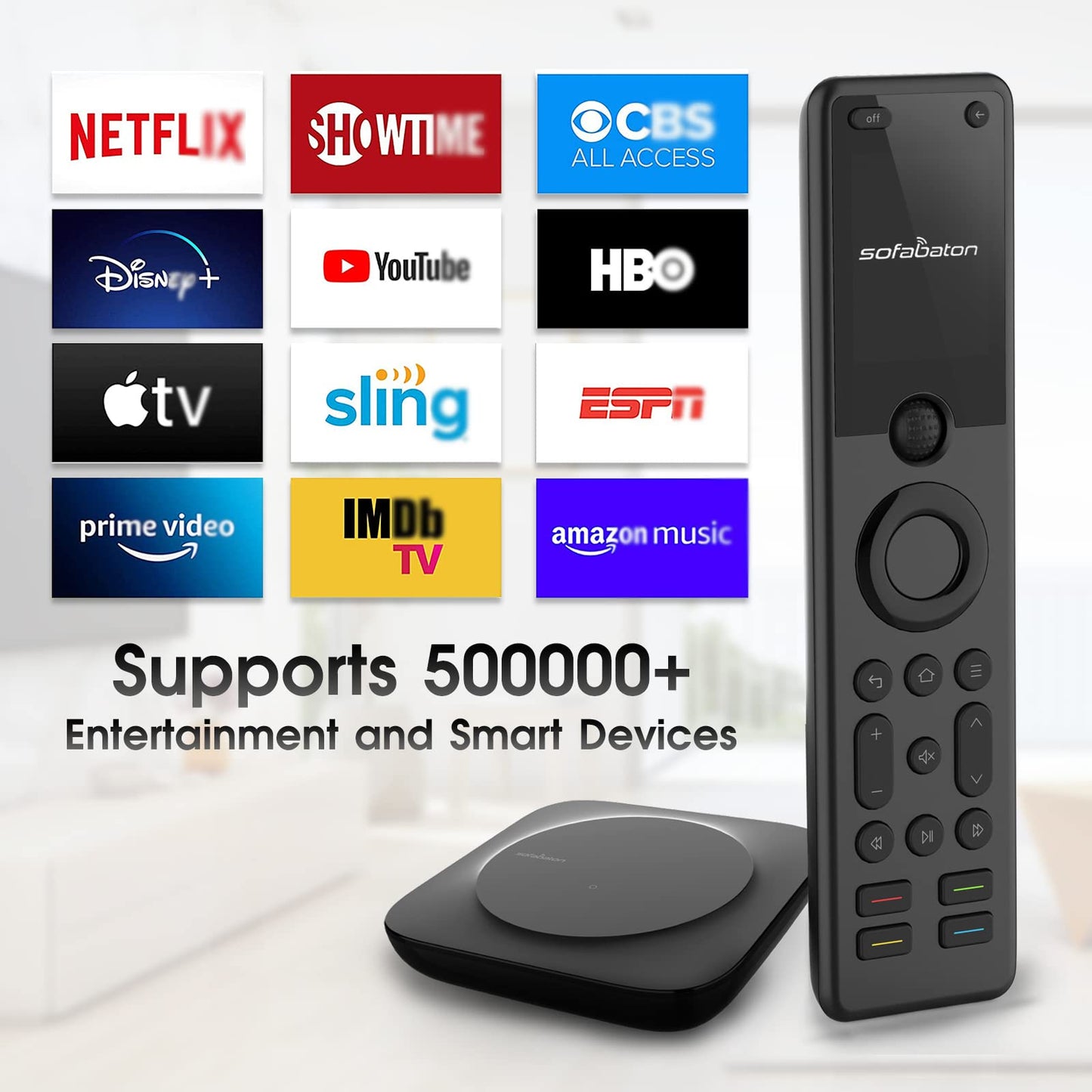 SofaBaton X1 Universal Remote Control with Hub, All in one Remote with Smart APP Setting, One-Touch Activities,Control 60+ Devices, Compatible Alexa & Google Assistant for Voice Control