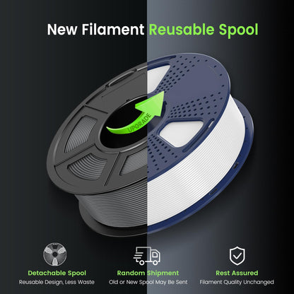 SUNLU PLA 3D Printer Filament PLA Filament 1.75mm, Neatly Wound 3D Printing Filament 1.75mm, Dimensional Accuracy +/- 0.02 mm, Fit Most FDM 3D Printers, 1kg Spool (2.2lbs), Black
