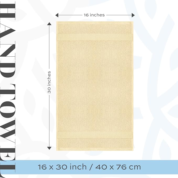 White Classic Luxury Beige Hand Towels