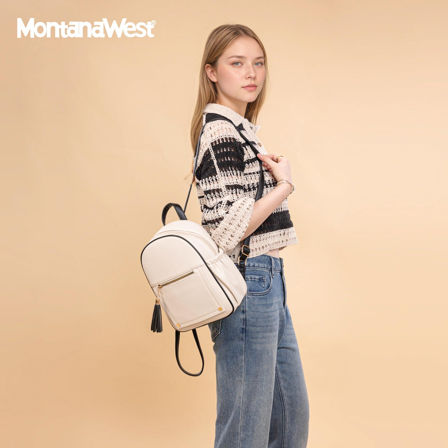 Montana West Mini Backpack Purse for Women Anti Theft Backpacks with Secured Zipper and Tassel