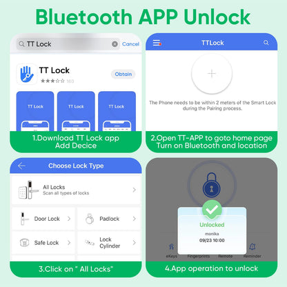 Bluetooth Fingerprint Cabinet Lock With Phone/Watch App Unlock, Smart Biometric Keyless Hidden File Drawer Wardrobe Lock, Child Safety Electric DIY Wooden Furniture