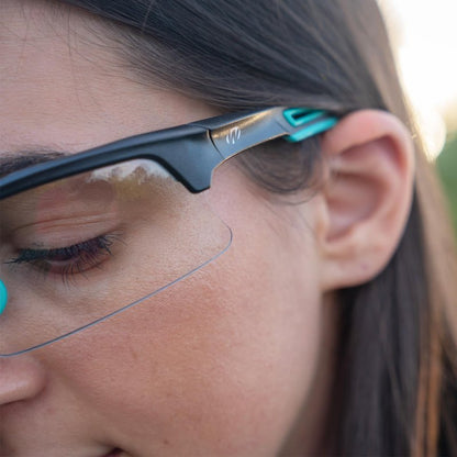 Walker's Unisex Teal Impact Resistant Sport Glasses | Durable Non-Slip Rubberized Frame UV Protection Shooting Outdoor Sports Glasses w/ Clear Lenses