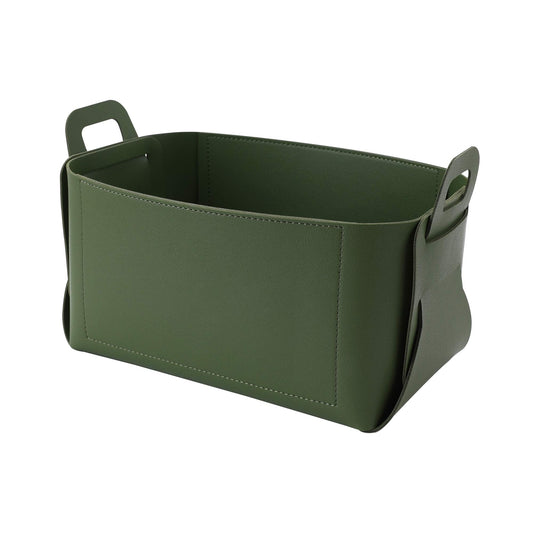 Leather Valet Tray, Jewelry & Catchall Tray, Desktop Storage Organizer, Bedside Caddy for Men - Key Wallet Watch Coin Phone Change, Candy Holder - Convenient for Travel (06 Green 1)