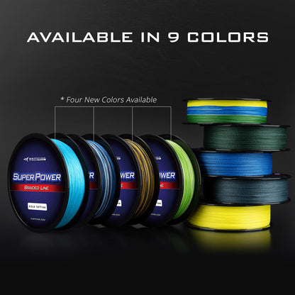 KastKing Superpower Braided Fishing Line, Sky Blue, 10LB, 1097 Yds