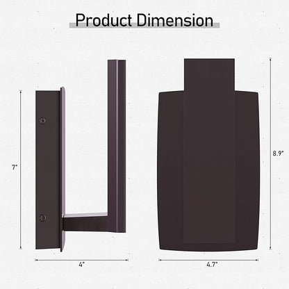 LamQee Modern Outdoor Wall Lights for House LED Integrated, Aluminum Outdoor Porch Light Fixture Wall Mount, 3000K 10W Exterior Wall Sconce Lighting Patio Front Door Garage Indoor, Brown