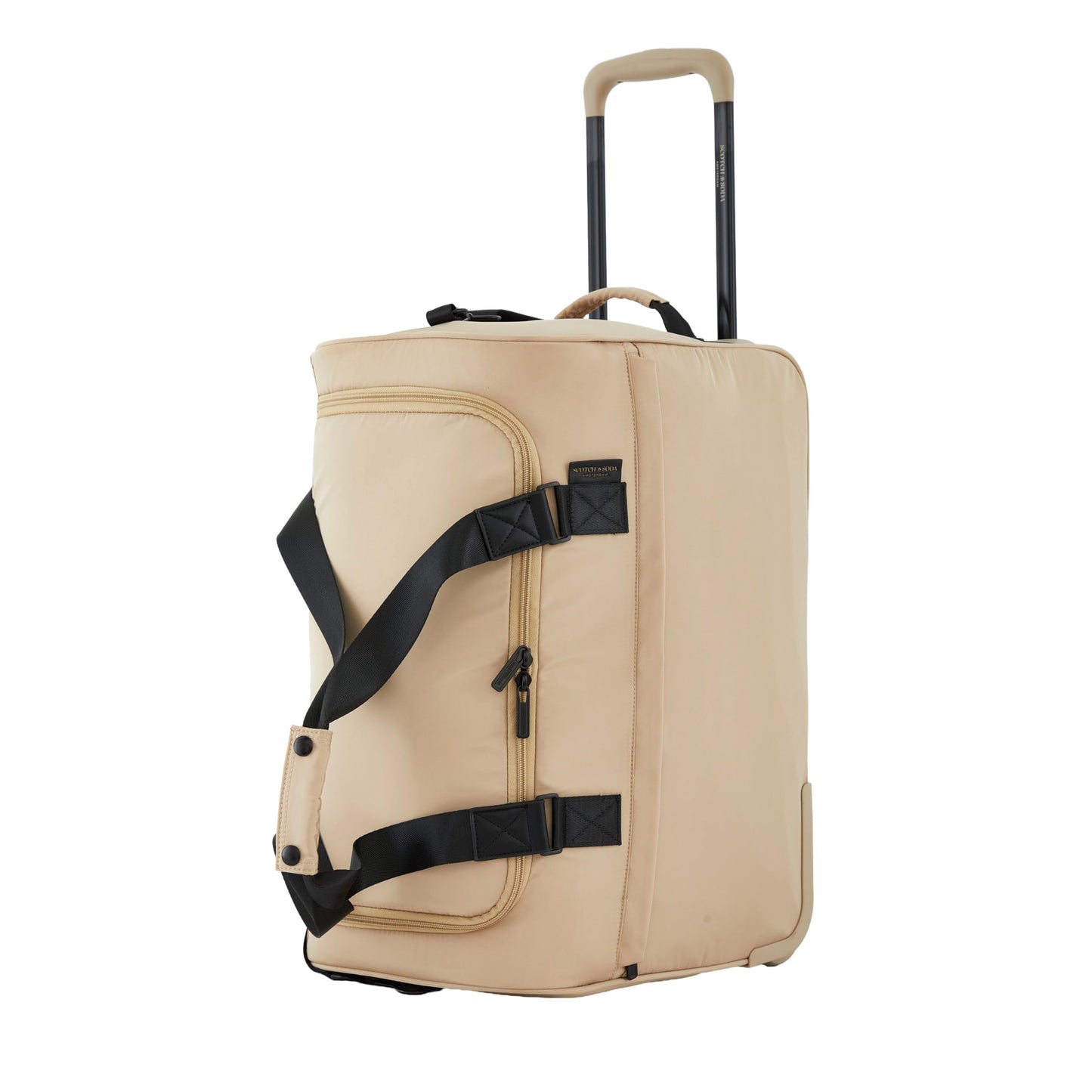 Scotch & Soda Amsterdam Travel Duffel Bag, Travertine, 21-Inch Rolling