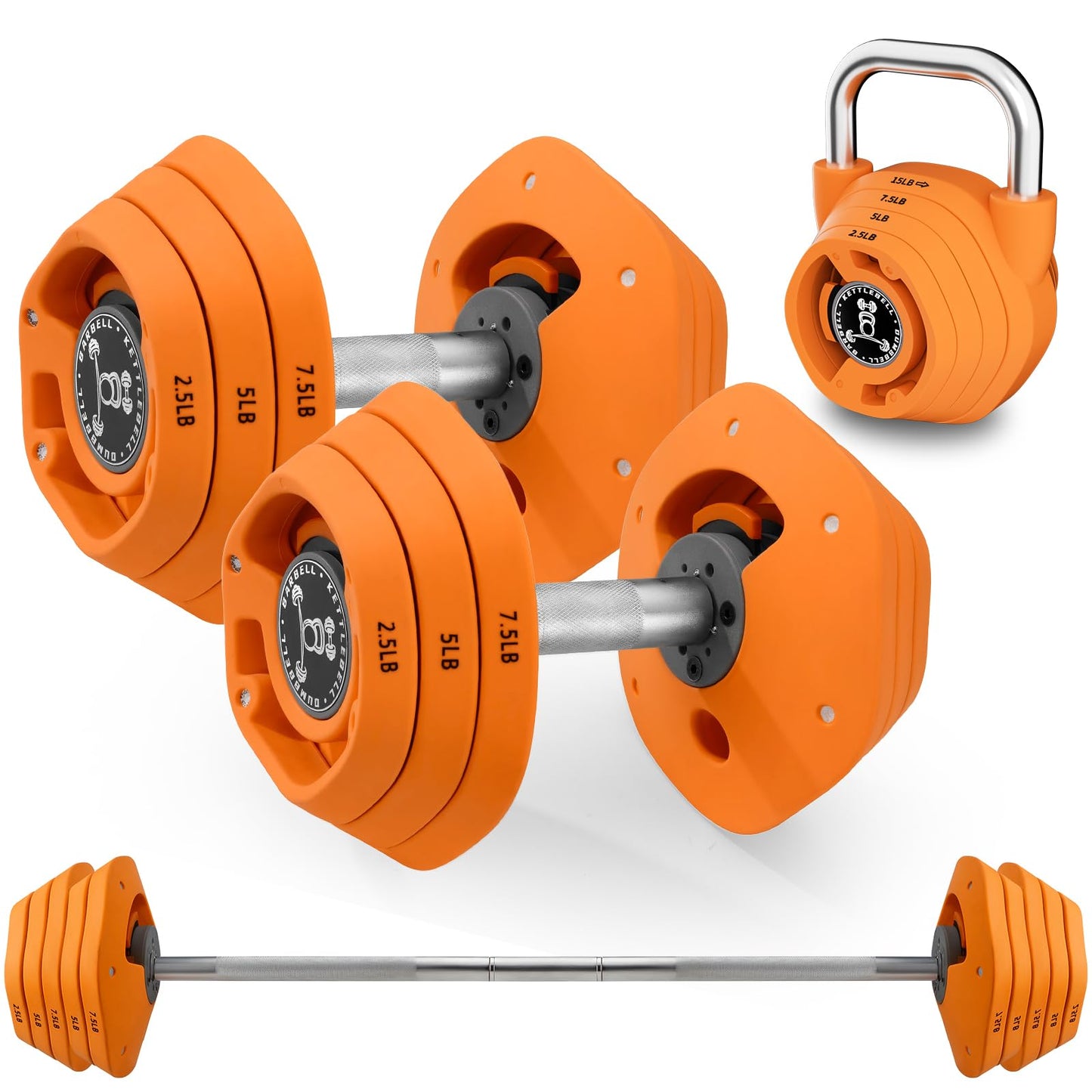 AOTOB 25/55 LBS Adjustable Dumbbell Set, Anti-Slip Fast Adjusting with Turning Handle, Adjustment for Men and Women, Weights Pair for Compact Home Gym Exercise Strength