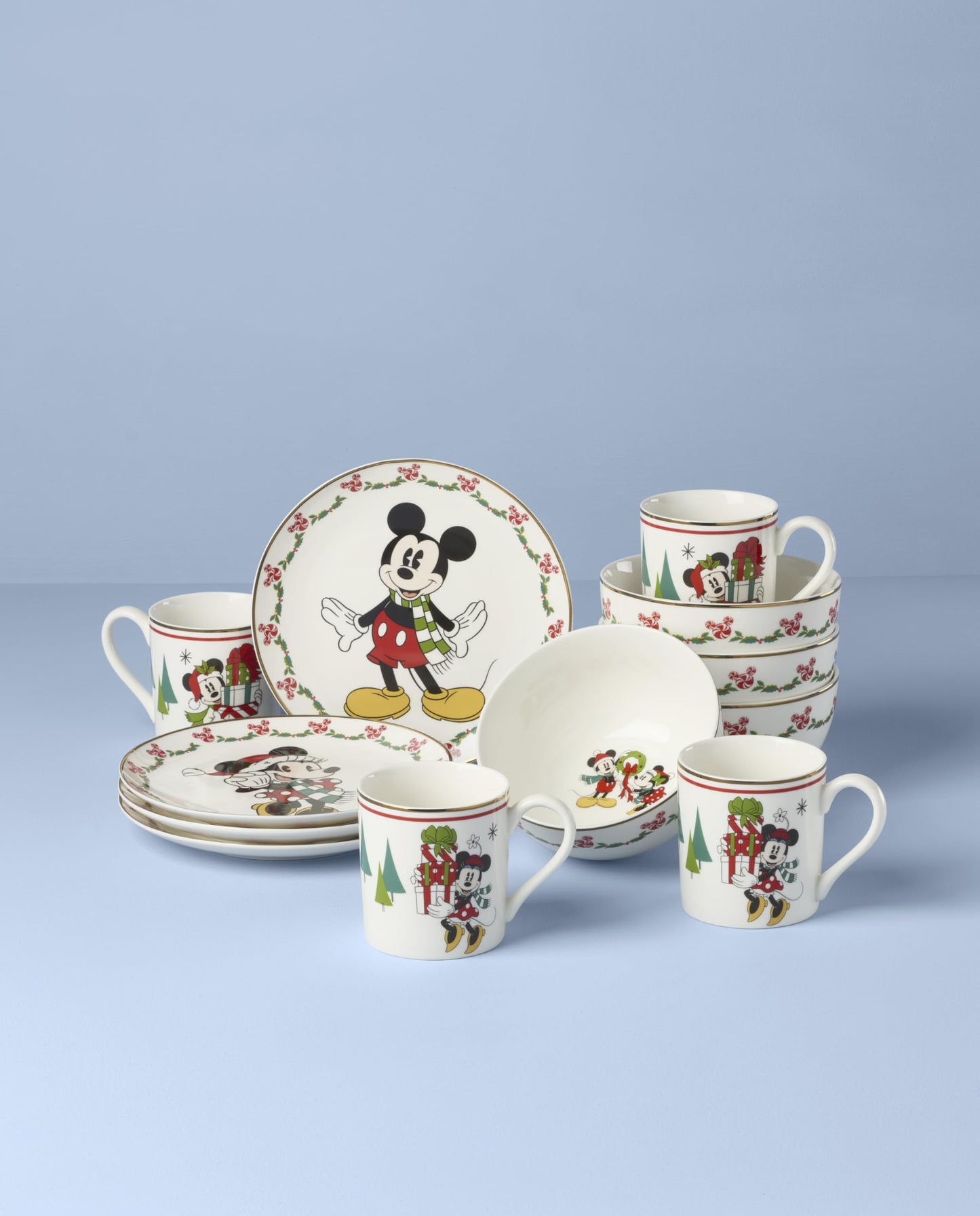 Lenox Disney Holiday Serveware Collection – 12-Piece Dessert Set