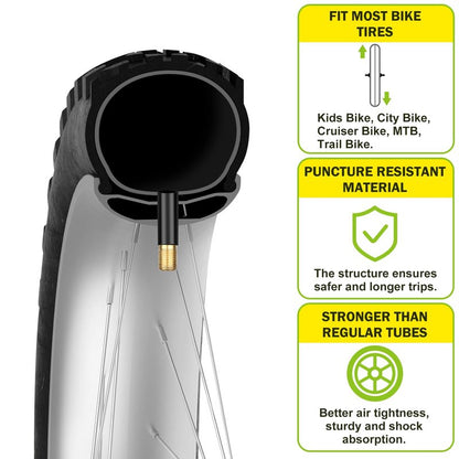 Hydencamm 2 Pack 12" / 12.5" Inch Bike Tube Fit 1.75/1.95/2.125 with 32mm Schrader Valve, 12.5 x 1.95 Bike Tube with 2PCS Levers, 12x2.125 Inner Tube Compatible with Kids Bikes, Strollers